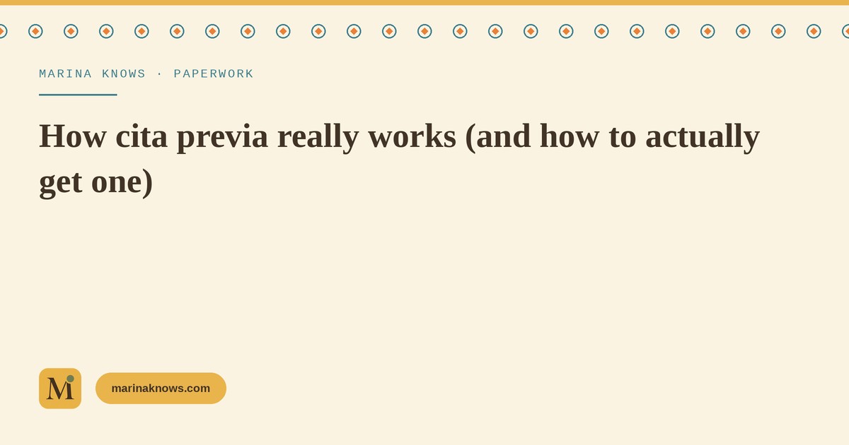 How cita previa really works (and how to actually get one)